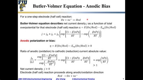 In effect, the potential and the surface concentrations are always kept in. . Application of butlervolmer equation